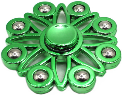 neoinsta shopping Medium size 8 sided metal fidget spinner toy for kids Green Color Design-5(Green)