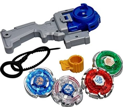 AZAD57 Beyblade 4D System Metal Masters Fury Fusion With Handle Launcher 4 in 1(Multicolor)