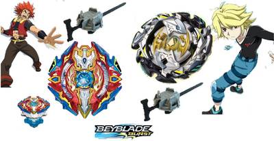Bestie Toys Beyblade Burst B-106 Emperor Forneus Vs B-92 Sieg Xcalibur With Launcher Combo