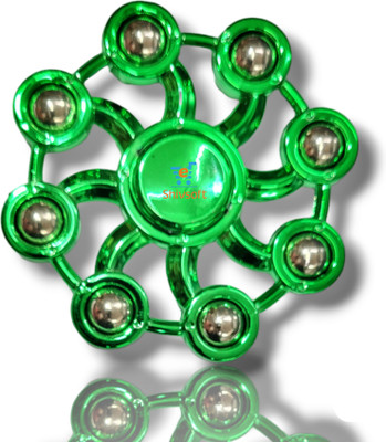 Shivsoft Mettalic 8 Goli Big Size Green Fidget Puzzle Ball Bearing Spinner(Green)