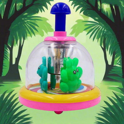 Toybharat Push N Spin Mini Rabbit | Gift Toy For Kids | Made in India Toy |(Multicolor)