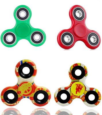 PREMSONS 4 PACK Combo Premsons Fidget Spinner Printed Camo Hand Relief Toy Premium Quality Spinners for Kids, Adults (Colours and Patterns May Vary)(Multicolor)