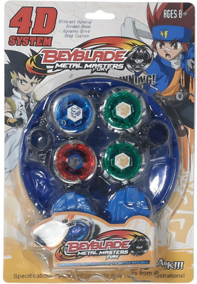 RIGHT SEARCH Melee Gyro Beyblades Set of 4 with Battle field(Multicolor)