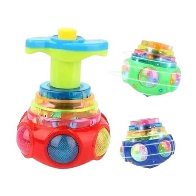 3 Jokers 360 Degree Rotating Spinning Top with Luminous Light, Music (Color May be Vary)(Multicolor)