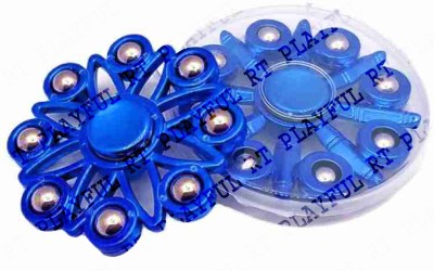 RT Playful Metal Fidget Spinner High Speed 8 Sided Titanic Steel Bowl Spinner For Adults(Blue)