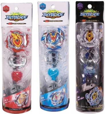 Bestie Toys Beyblaade Bursters Winning Valky,Zet Achiles and Emperor (Pack of 3)(Multicolor)