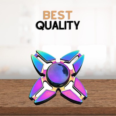 Shivsoft Raindow R Four Sided Fidget Spinner Star(Multicolor)