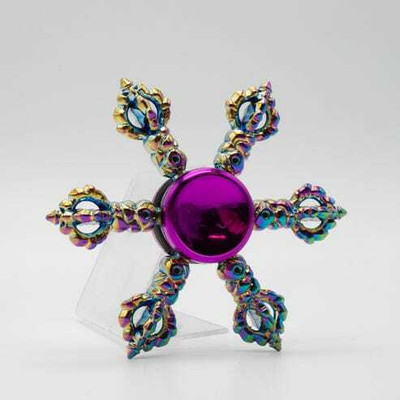 ANABGI Metal Scepter Fidget Spinner - Oil Slick Spining Sensory Toys(Pack of 1)(Multicolor)