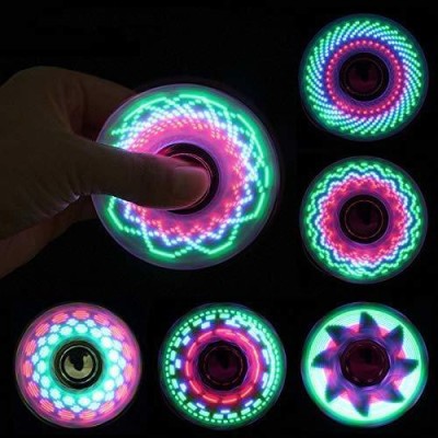 TRU TOYS Cat & ABS Plating LED Flash Light Glow Patterns in Dark Stress Relief Spinner(Multicolor)