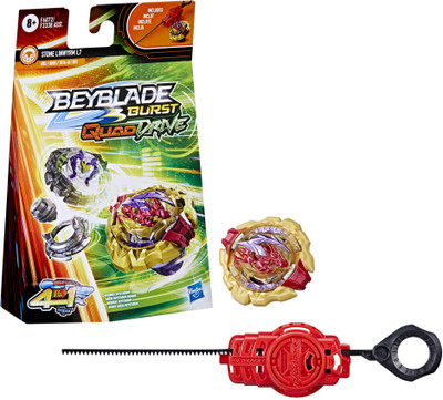 BEYBLADE Burst QuadDrive Stone Linwyrm L7 Spinning Top Starter Pack with Launcher(Multicolor)