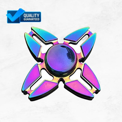 Shivsoft Raindow Four Sided Fidget Spinner Star(Multicolor)