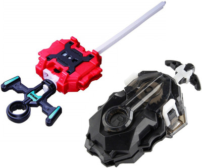 Authfort B-184 Custom DB & Beyblede Ripper Launcher LR Dual Left & Right Spin Combo(Black)