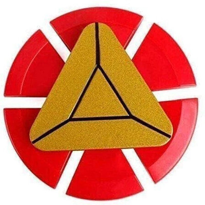 PREMSONS Stress Relief Fidget Spinner - Smooth High-Speed Toy for All Ages - Red & Gold(Multicolor)