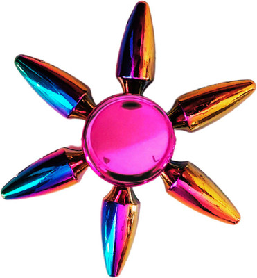 KARBD Rainbow Gyro Bullet Fidget Spinner Hand Toy Stress Relief Tabletop Game(Multicolor)