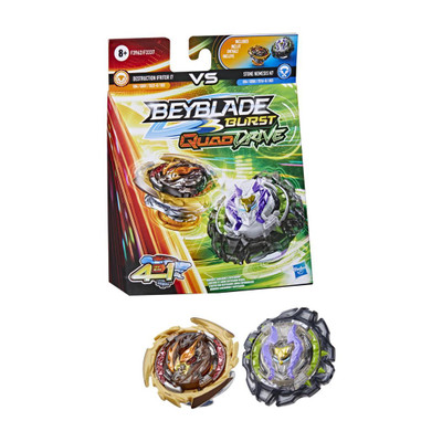 BEYBLADE Burst QuadDrive Destruction Ifritor I7 & Stone Nemesis N7 Spinning Top Dual Pack(Multicolor)