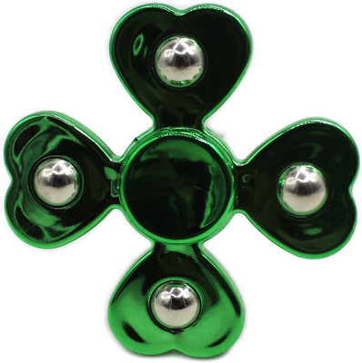 neoinsta shopping Small size Four side metal fidget spinner toy for kids green Design-1(Green)