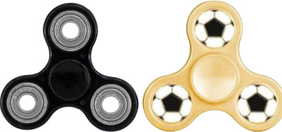 PREMSONS Fidget Spinner Football Metal Triangular Head Ultra Speed Tri Spinner Toy Gold(Gold)