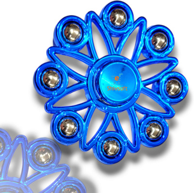 Shivsoft Mettalic 8 Goli Big Size Blue Fidget Puzzle Ball Bearing Spinner(Blue)
