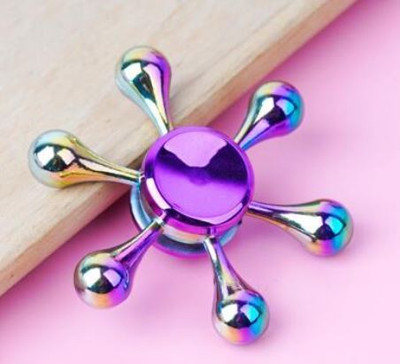 Bestie Toys 1pc Metallic Water Drop Shaped Fidget Spinner, Cool And Dazzling.(Multicolor)