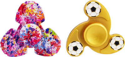 PREMSONS Metal Fidget Spinner with Free Gift Fidget Spinner Wheel Round Hand Desk Toy(Multicolor)