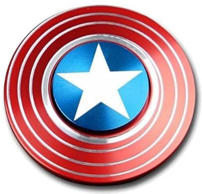 Gift Collection Captain America Fidget Ultra Speed Light Weight Metal Wind Spinner Toy Game(Multicolor)