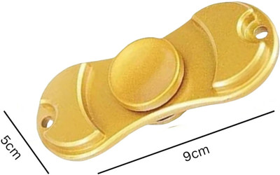 PREMSONS Premium Quality Matte Dual Spinner Amazing Spin Time Ultra Speed Hand Spin Toy(Gold)