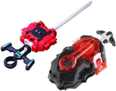 Authfort B-184 Custom DB & Beyblede Ripper Launcher LR Dual Left & Right Spin Combo(Red)