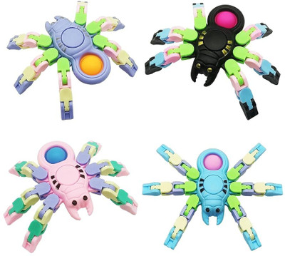 Shivsoft Plastic Spider Pop it Fidget Puzzle Ball Bearing Spinner(Multicolor)