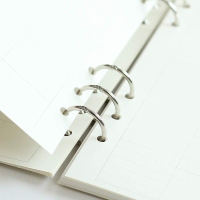 BM RETAIL 2 Pcs Silver Book Ring 3 Holes Metal Loose Leaf Binder Ring for Notebook Binding Manual Ring Binder