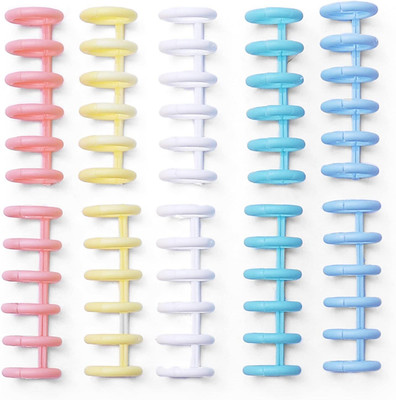 HICOBER 10 Pcs Binding Combs, 6 Rings Hole Binding Spines Manual Ring Binder
