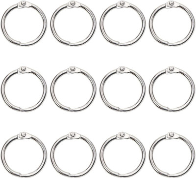 FRKB 25mm Binder Ring, Card Ring, Index Cards Notebook Rings Stainless Steel 12 Pcs Manual Ring Binder