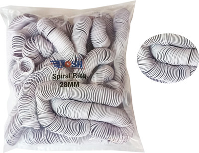 Kosh Spiral Binding Ring 28 mm White (1 Packet) Manual Ring Binder