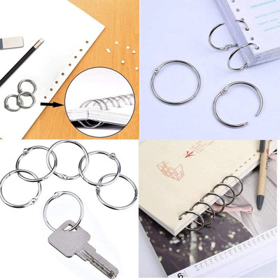 KRYTONE Loose Leaf Binder Ring Key Chain Rings Card Ring (20 mm 10 pcs) Manual Ring Binder