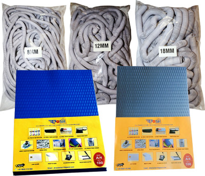 Kosh A/4 Spiral Binding Sheet 2 Packet with 3 Packet Ring Size 8+12+18 MM Combo Pack Manual Ring Binder