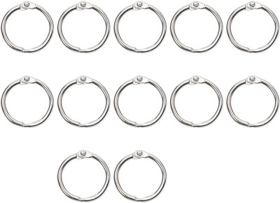 FRKB 19mm Binder Ring ,Card Ring, Index Cards Notebook Rings Stainless Steel 12 Pcs Manual Ring Binder