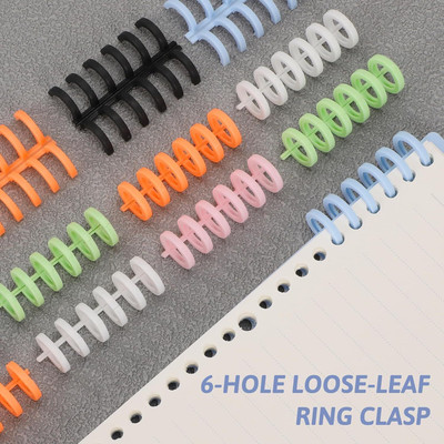 Hofason 10 Pcs Binding Rings Comb Binding Spines Coil Binding Machine Plastic Spiral Manual Comb Binder