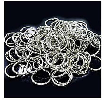 DEZIINE Loose Leaf Binder Ring Key Chain Key Ring Stainless Steel – (32mm 100pcs). Manual Ring Binder