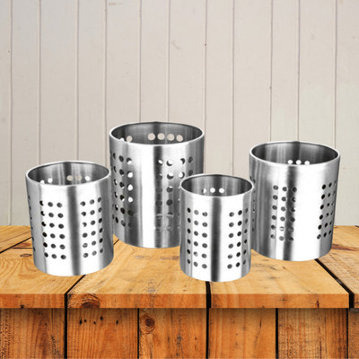 VK Stores Empty Cutlery Holder Case(silver  Holds 80 Pieces)