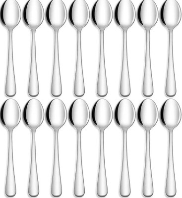 Fably Stainless Steel Table Spoon Cutlery set (pack of 16) Stainless Steel Dessert Spoon Set(Pack of 16)