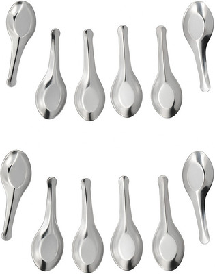 Dynore Stainless Steel set of 12 Heavy Spoon For Small Containers , Silver Stainless Steel Coffee Spoon Set(Pack of 12)