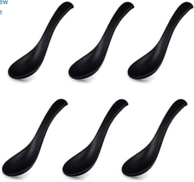RKPL Unbreakable,Soup/Dessert Spoons, Food Grade Melamine Soup Spoon Set (Pack of 12) Disposable Melamine Soup Spoon Set(Pack of 12)