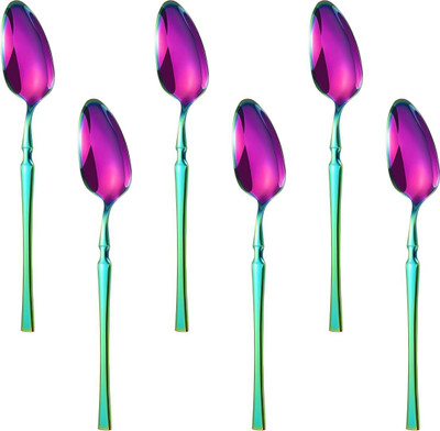 OICIA a1_ilver Coffee Spoons, Baby Feeding Spoon, Spoons for Dessert Stainless Steel Ice-cream Spoon Set(Pack of 6)