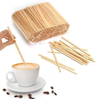DNY 500 Disposable Coffee Stir Sticks, DIY Crafts (4.3inch/11 CM)| Pack Of 500 Disposable Wooden Coffee Spoon Set(Pack of 500)