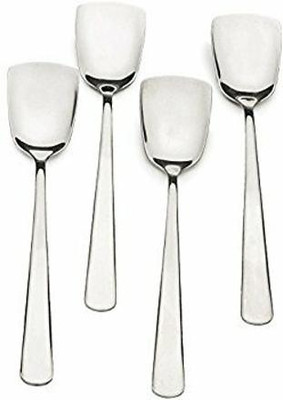 Avibazar 4 Pcs Ice Cream Spoon Reusable Stainless Steel Ice-cream Spoon Set(Pack of 4)