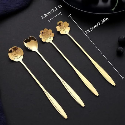 PURE FINE set of golden spoon Stainless Steel Table Spoon Set(Pack of 4)