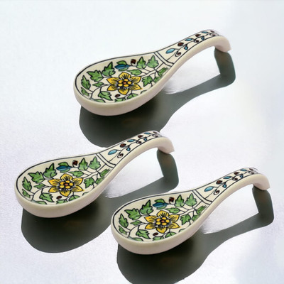 Malaikah Ceramic Serving Spoon Set(Pack of 3)