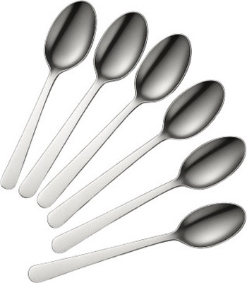 Fanqew 6 Table Spoon Cutlery set Stainless Steel Table Spoon, Dessert Spoon Set(Pack of 6)