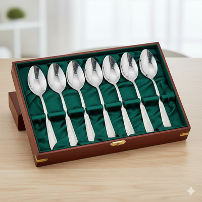 Heimora Stainless Steel Table Spoon, Salad Spoon Set(Pack of 6)