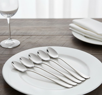 HANIZIA stainless steel long spoon set 5 Stainless Steel Cream Spoon Set(Pack of 5)