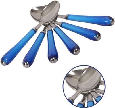 Choices World Dining Table Spoon for Kitchen Stainless Steel Dessert Spoon, Tea Spoon, Table Spoon, Sugar Spoon Set(Pack of 6)